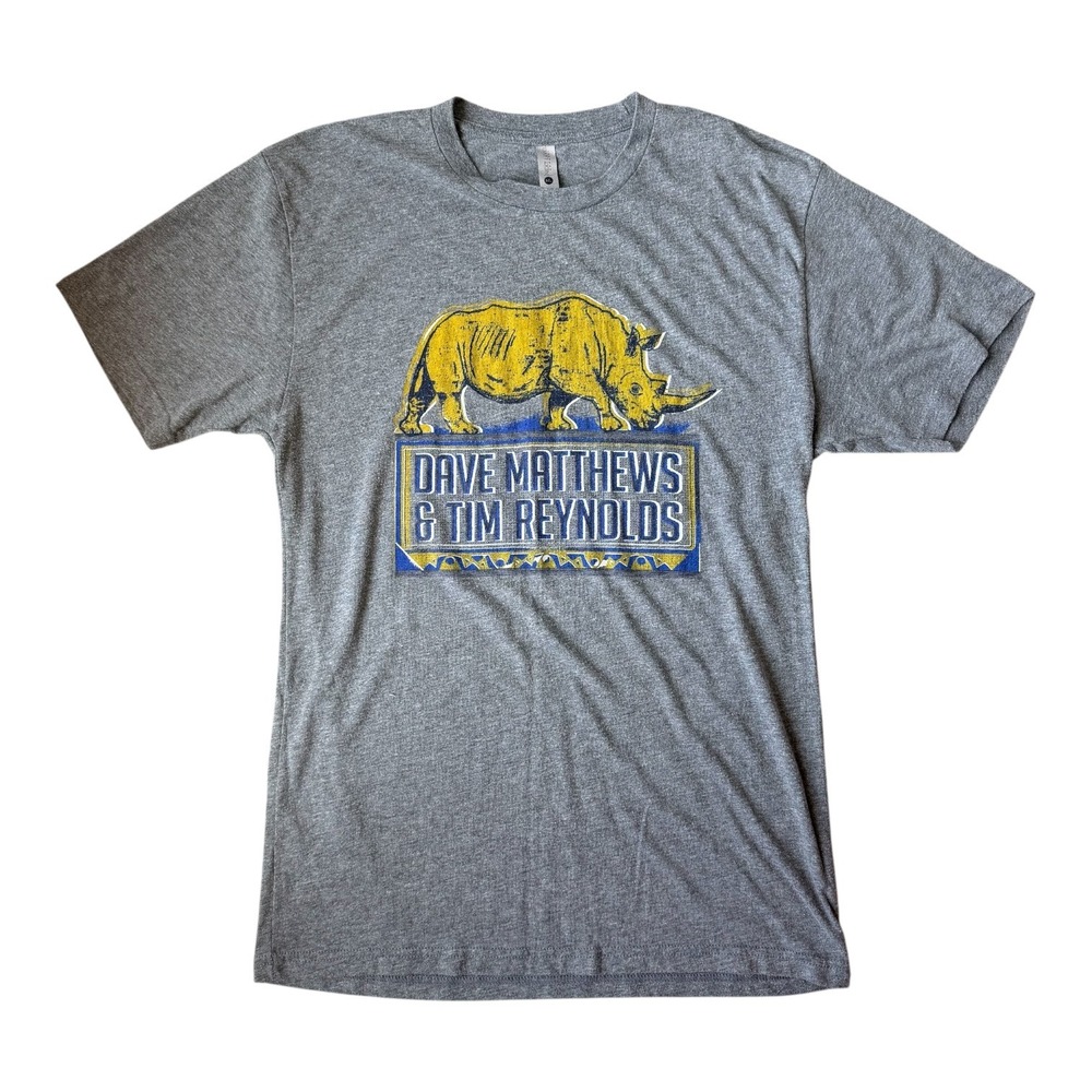 Dave Matthews Tim Reynolds Tour T Shirt M Rhino Graphic Summer Concert Band Tee